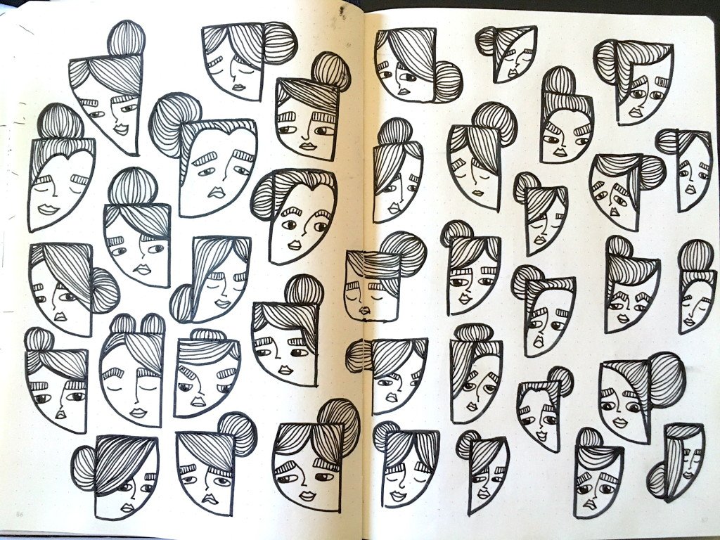 full-spread-sketchbook-doodle-lineart